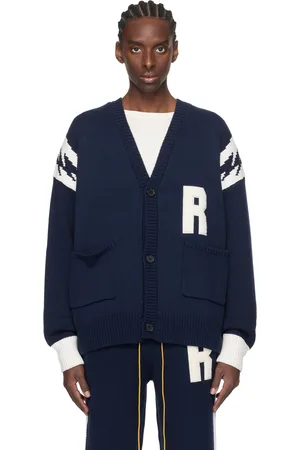 Rhude Navy Lightning Cardigan