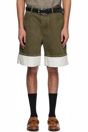 Bottega Veneta Khaki Colored Denim Shorts