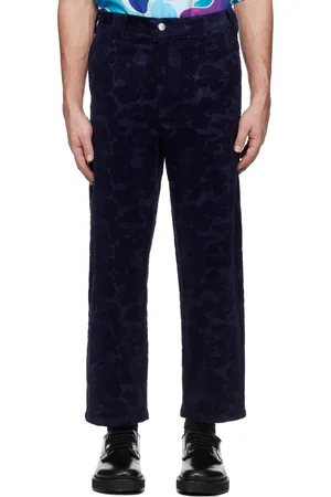 BAPE Solid Camo Debossed Corduroy Trousers