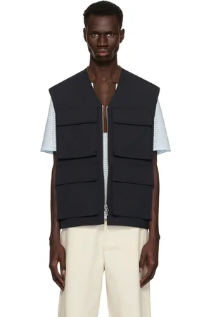 Jil Sander Black Bellows Pocket Vest