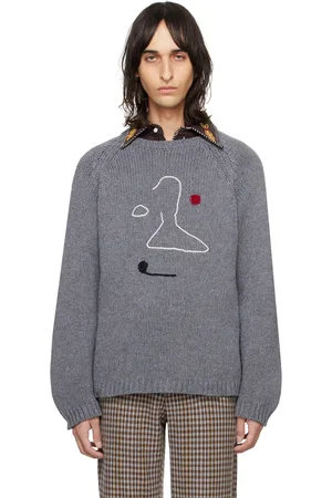 BODE Gray Doodle Sweater