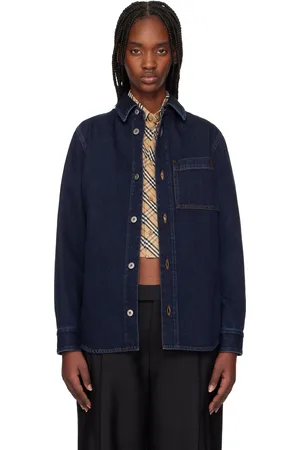 Burberry Navy Regular Fit Denim Shirt