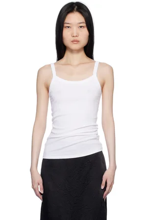 Filippa K White Fine Rib Tank Top