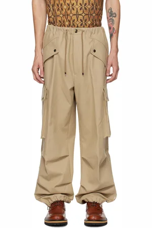 DRIES VAN NOTEN Tan Loose Cargo Pants