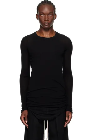 Rick Owens Black Porterville Rib Long Sleeve T-Shirt