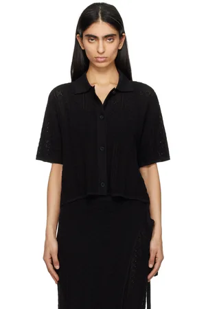 Holzweiler Black Kelp Crochet Shirt
