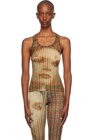 Jean Paul Gaultier Multicolor Tartan Face Tank Top