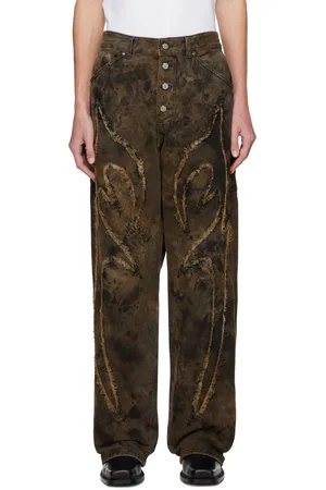 THUG CLUB Laser-Cut Jeans