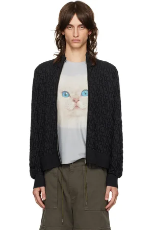 Acne Studios Black & Gray Zip Sweater
