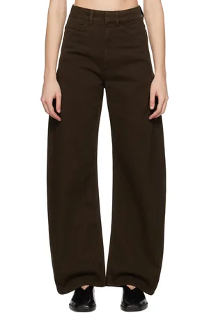 LEMAIRE Brown High Waisted Curved Jeans