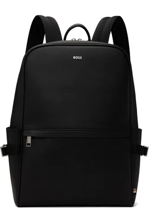 HUGO BOSS Black Saffiano Leather Backpack