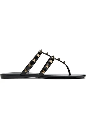 VALENTINO GARAVANI Black Rockstud Sandals