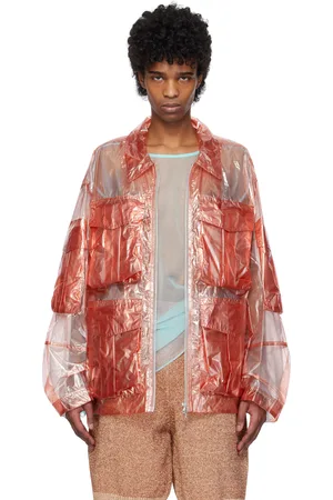 DRIES VAN NOTEN Orange Overdyed Transparent Jacket