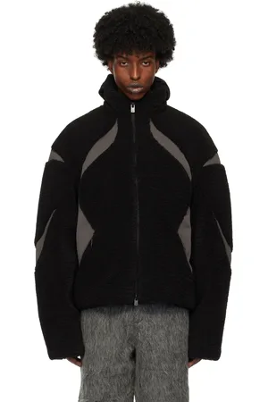 HELIOT EMIL Black & Gray Custos Fleece Jacket