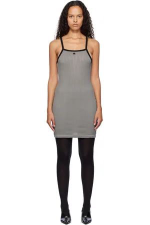 Courrèges Black & White Contrast Houndstooth Minidress