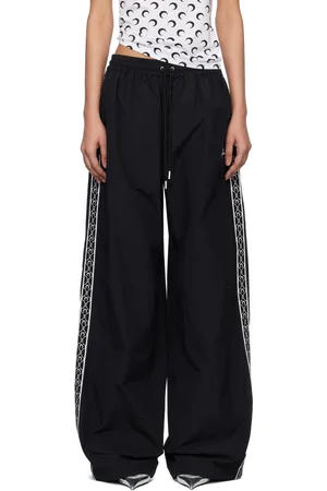 Marine Serre Black Recycled Nylon Track Pants