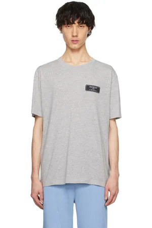 Balmain Gray Patch T-Shirt