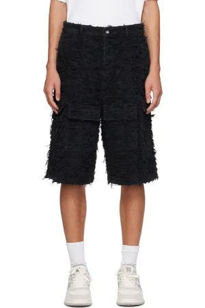 Who Decides War SSENSE Exclusive Black Husk Denim Shorts