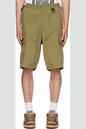 BAPE Green Wide Cargo Shorts