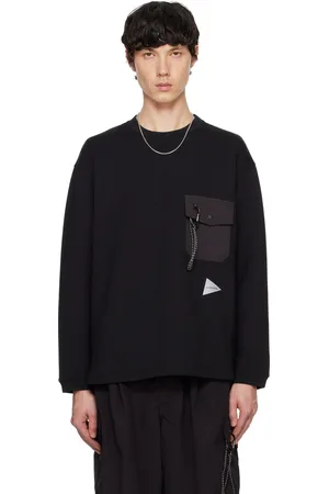 and wander Black Airly Warm Sweatshirt