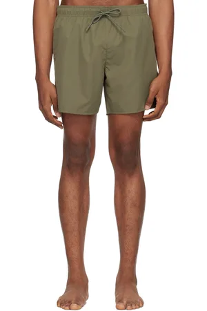 Lacoste Khaki Drawstring Swim Shorts