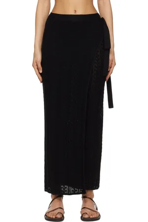 Holzweiler Black Kelp Crochet Maxi Skirt