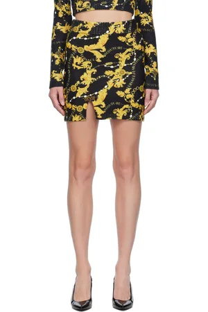 VERSACE Black Chain Couture Miniskirt