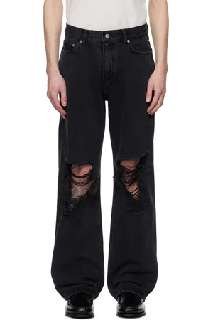 Tonywack Black Straight-Leg Destroyed Jeans