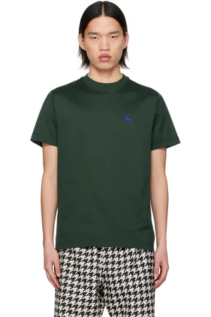 Burberry Green Embroidered T-Shirt