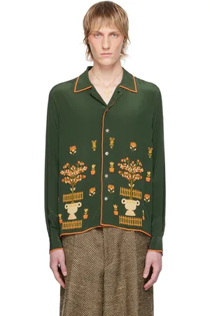 BODE Green Beaded Paddock Sampler Shirt