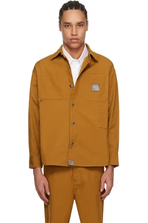 BAPE Tan Bathing Ape Logo Canvas Work Shirt