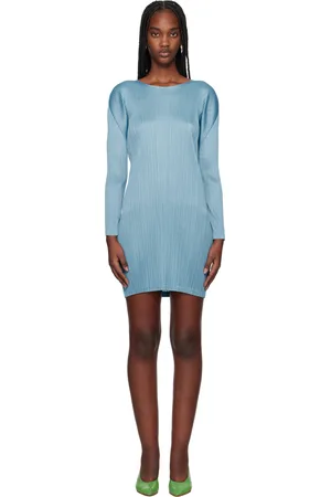 PLEATS PLEASE ISSEY MIYAKE Blue Monthly Colors January Minidress