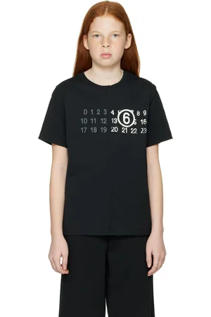 Maison Margiela Kids Black Printed Logo T-shirt