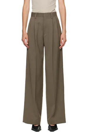Filippa K Taupe Darcey Wool Trousers