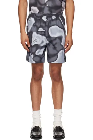 BAPE & Gray Liquid Camo One Point Swim Shorts