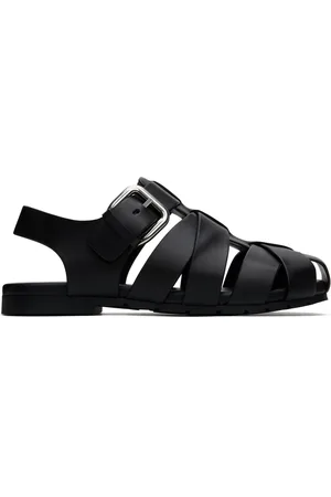 Bottega Veneta Black Alfie Sandals