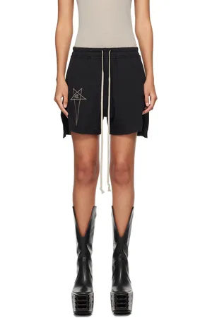 Rick Owens Black Champion Edition Dolphin Shorts