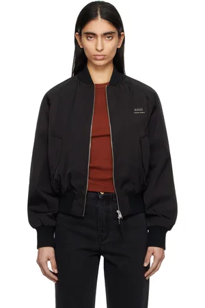 Ami Black Twill Bomber Jacket