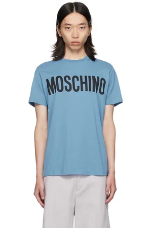 Moschino Blue Printed-Logo T-Shirt