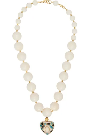 VALENTINO GARAVANI Off-White Coeur Royal Necklace