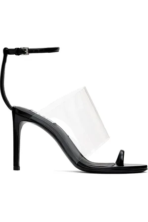 Alaïa Black Asymmetric Heeled Sandals