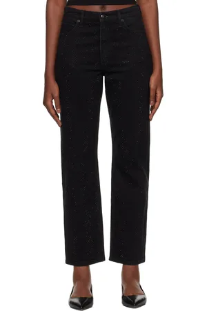 RAG&BONE Black Harlow Straight Jeans