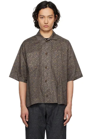 Aviva Jifei Xue Brown Short Sleeve Boxy Shirt