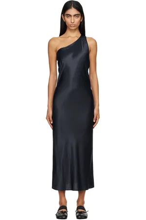 Baserange Navy One Strap Dydine Midi Dress