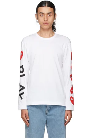 Comme des Garçons Multi Hearts Big Logo Long Sleeve T-Shirt