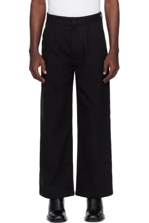 Izzue Black Relaxed Fit Twill Pants