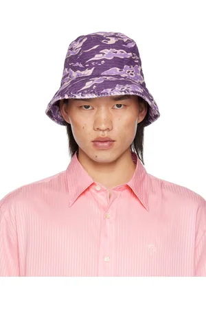 Acne Studios Purple Brimmo Flame Camo Bucket Hat