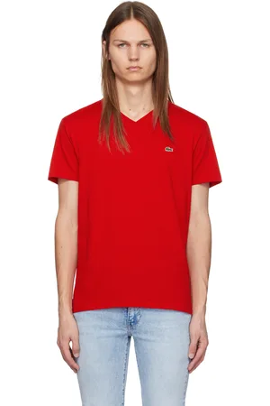 Lacoste Red V-Neck T-Shirt