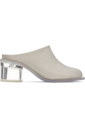 Maison Margiela Off-White Canvas Transparent Heels