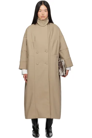 DRIES VAN NOTEN Beige Long Cocoon Coat